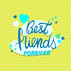 Best friends forever quote card for friendship day