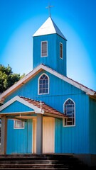 igreja azul - Paraná - Brasil 