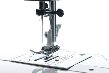 7 - Horizontal back lit close up of sewing machine working area