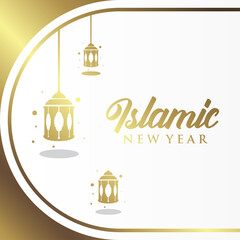 Happy Islamic New Years Day Vector Design Illustration For Celebrate Moment