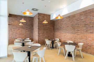 Interior of a empty hotel restaurant