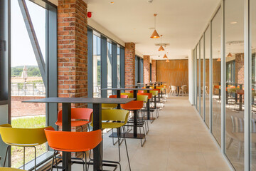 Interior of a cafe bar