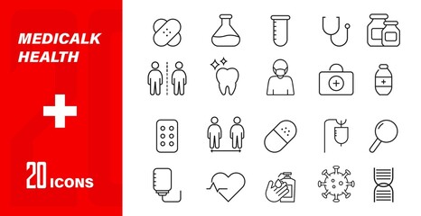 Medical and Health icons  vector logo template