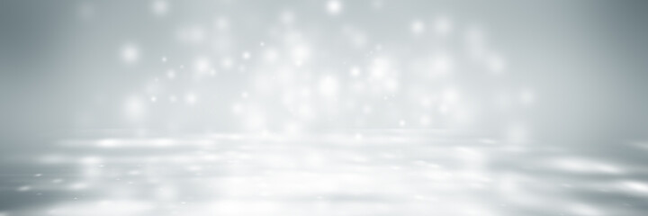 white snow blur abstract background. Bokeh Christmas blurred beautiful shiny Christmas lights