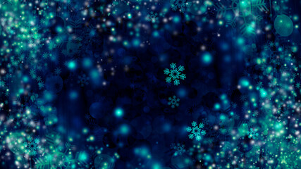 Fototapeta premium white bokeh blur background / Circle light on blue background / abstract light background