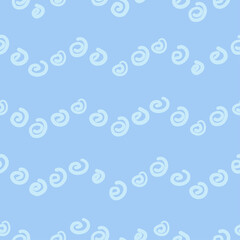 Seamless pattern with spiral shapes, vector illustration