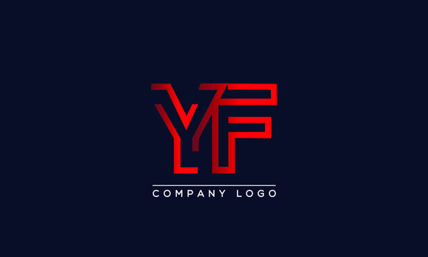 Abstract unique modern minimal alphabet letter icon logo YF