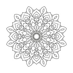 decorative floral monochrome mandala ethnicity artistic icon