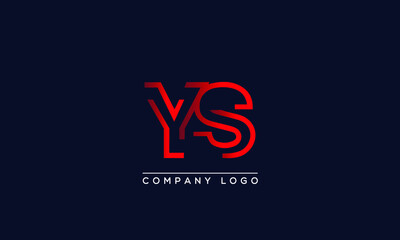 Fototapeta na wymiar Abstract unique modern minimal alphabet letter icon logo YS