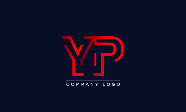 Abstract unique modern minimal alphabet letter icon logo YP