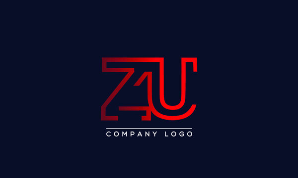 Creative Letters ZU Logo Design Vector Template. Initial Letters ZU Logo Design	