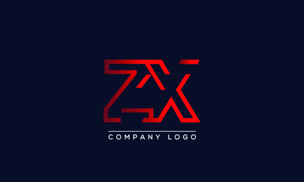 Creative Letters ZX Logo Design Vector Template. Initial Letters ZX Logo Design	