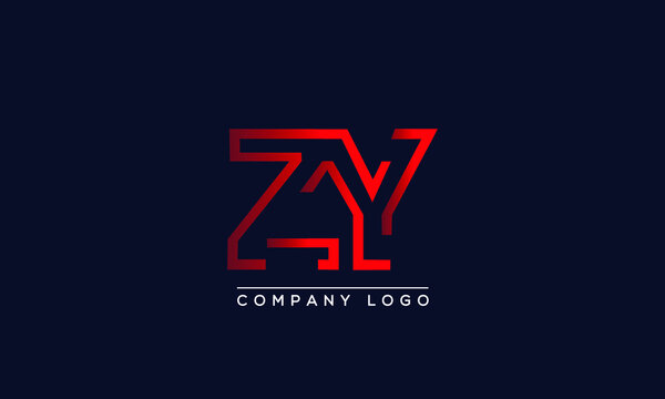 Creative Letters ZY Logo Design Vector Template. Initial Letters ZY Logo Design	