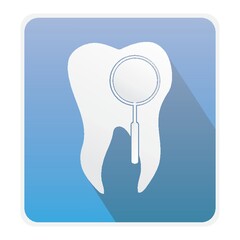tooth with magnifying glass