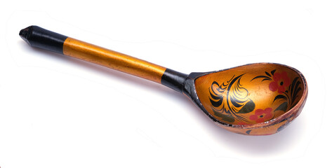 russian traditional wooden table spoon