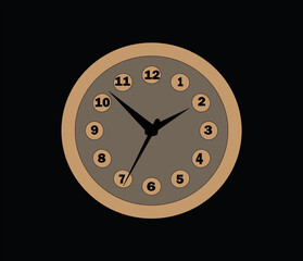 clock on a white background