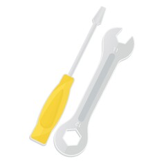 screw driver and wrench