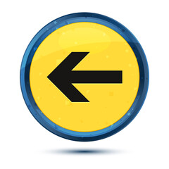 Back arrow icon fancy yellow round button illustration
