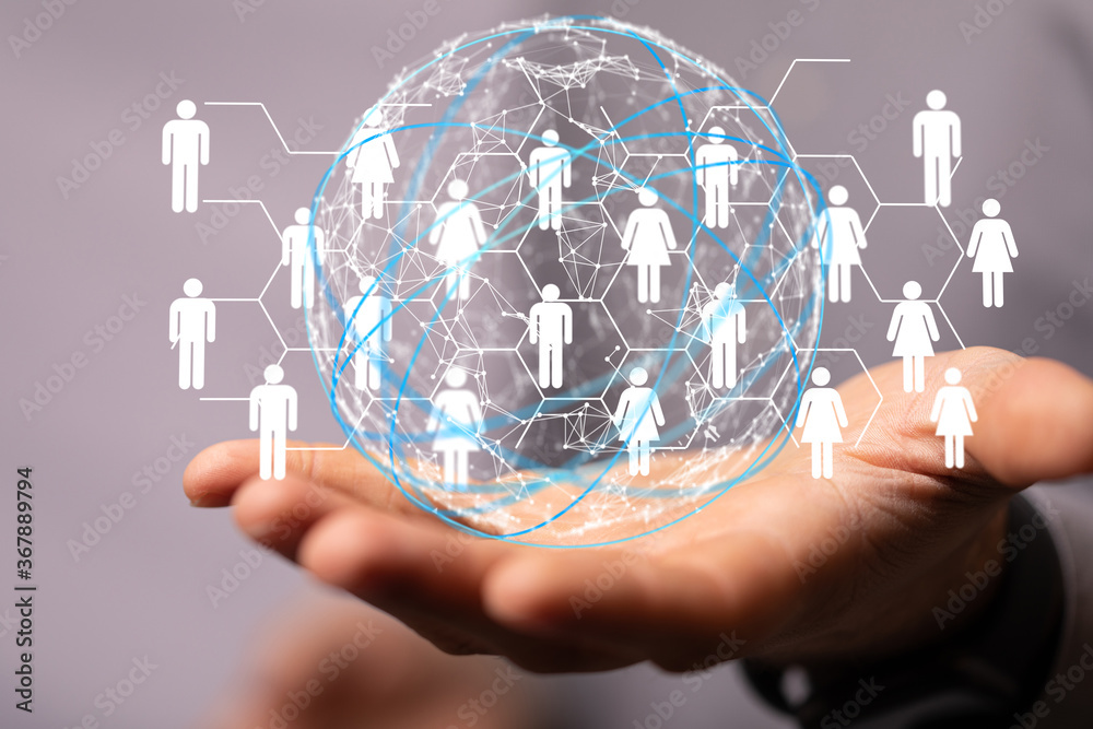 Poster Digital Network and data concept.