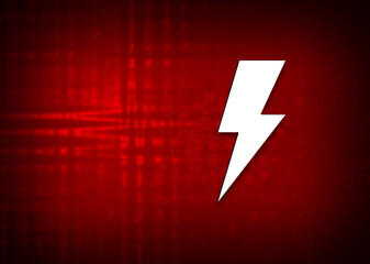 Electricity icon motion flare red background illustration