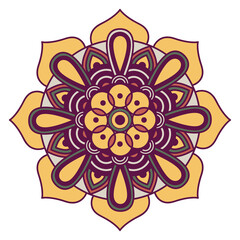 decorative floral colorful mandala ethnicity artistic icon