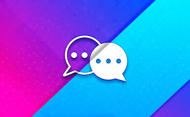 Conversation icon smart energetic abstract banner background illustration