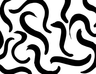 Obraz premium White and black vector. Grunge background. Abstract brush pattern.
