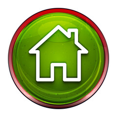 Home icon fresh green round button illustration