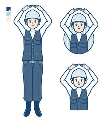 simple work wear middle man_circle-with-arms