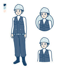 simple work wear middle man_Face-sideway