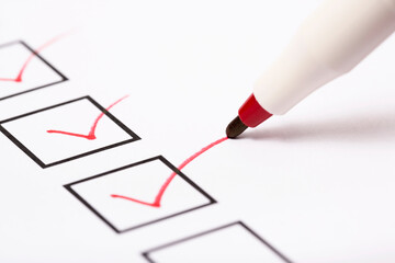 Check list and marker
