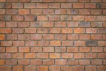 Red brick wall texture for background. Loft wall for coffee shop.