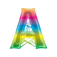 abstract design of alphabet a