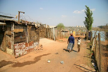 Soweto in Johannesburg, South Africa - obrazy, fototapety, plakaty