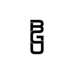 bgu letter original monogram logo design