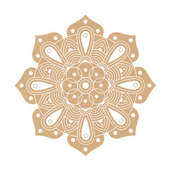 decorative floral golden mandala ethnicity artistic icon