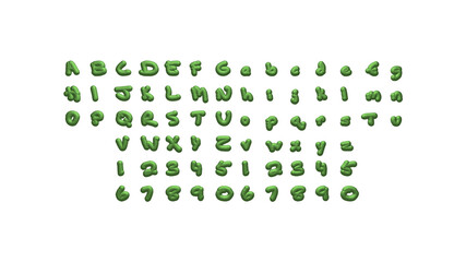 written on a white background by individual letters with a shaped font 3D illustrated on the wall with bottom shadows