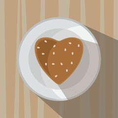 heart shape bread