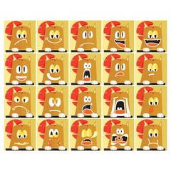 set of kitten face expressions