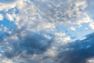 Cumulus clouds on a sunny day