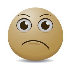 smiley emoticon unhappy