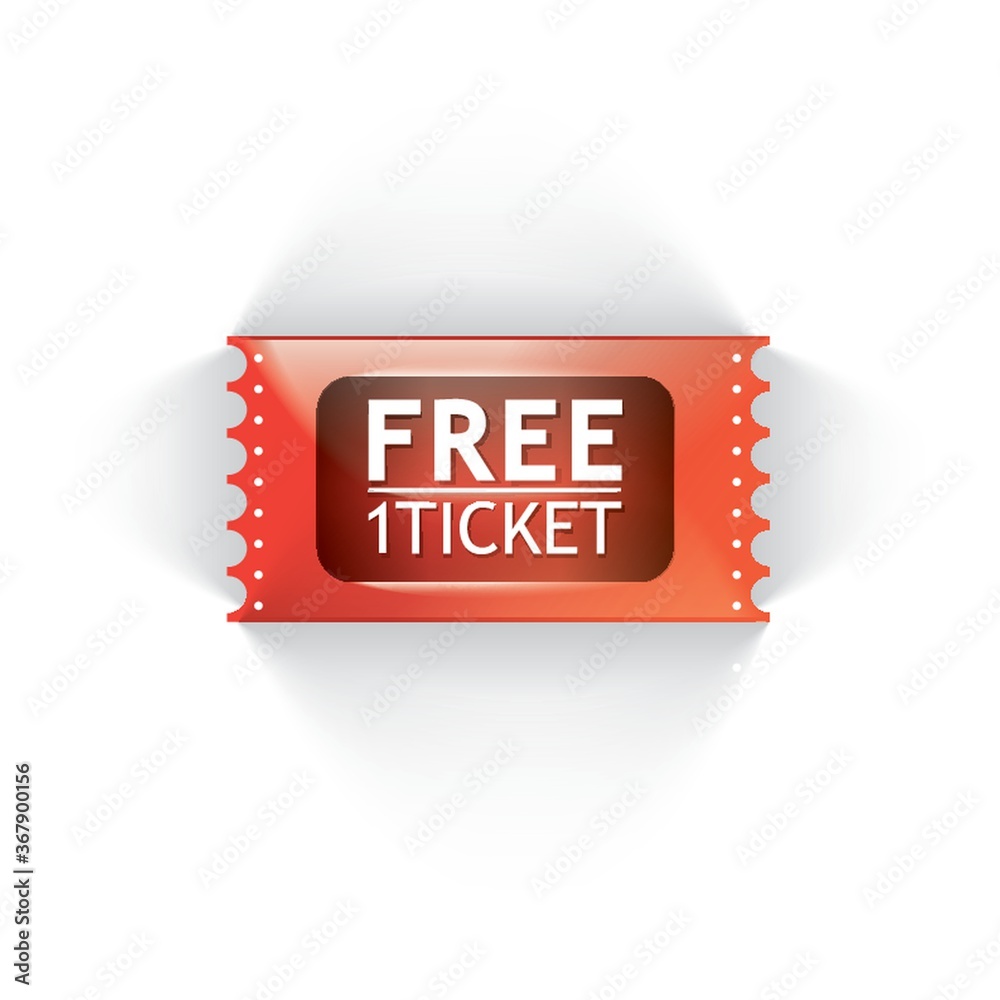 Wall mural free one ticket design