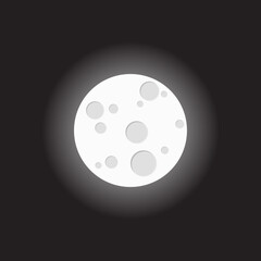 moonlight with a dark background. vector illustration