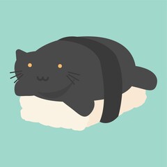 cat and sushi
