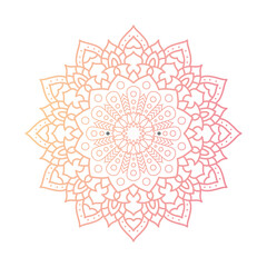 decorative floral pink mandala ethnicity artistic icon
