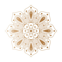 decorative floral golden mandala ethnicity artistic icon
