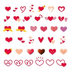 Heart icon illustration set