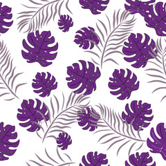 Seamless Floral Pattern Design blue and orange leaves. Great for Fabric, Textile, backgrounds, wallpaper, surface pattern, scrapbook