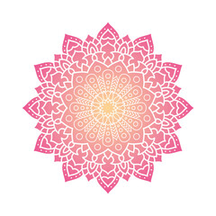 decorative floral pink mandala ethnicity artistic icon