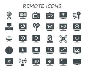 remote icon set